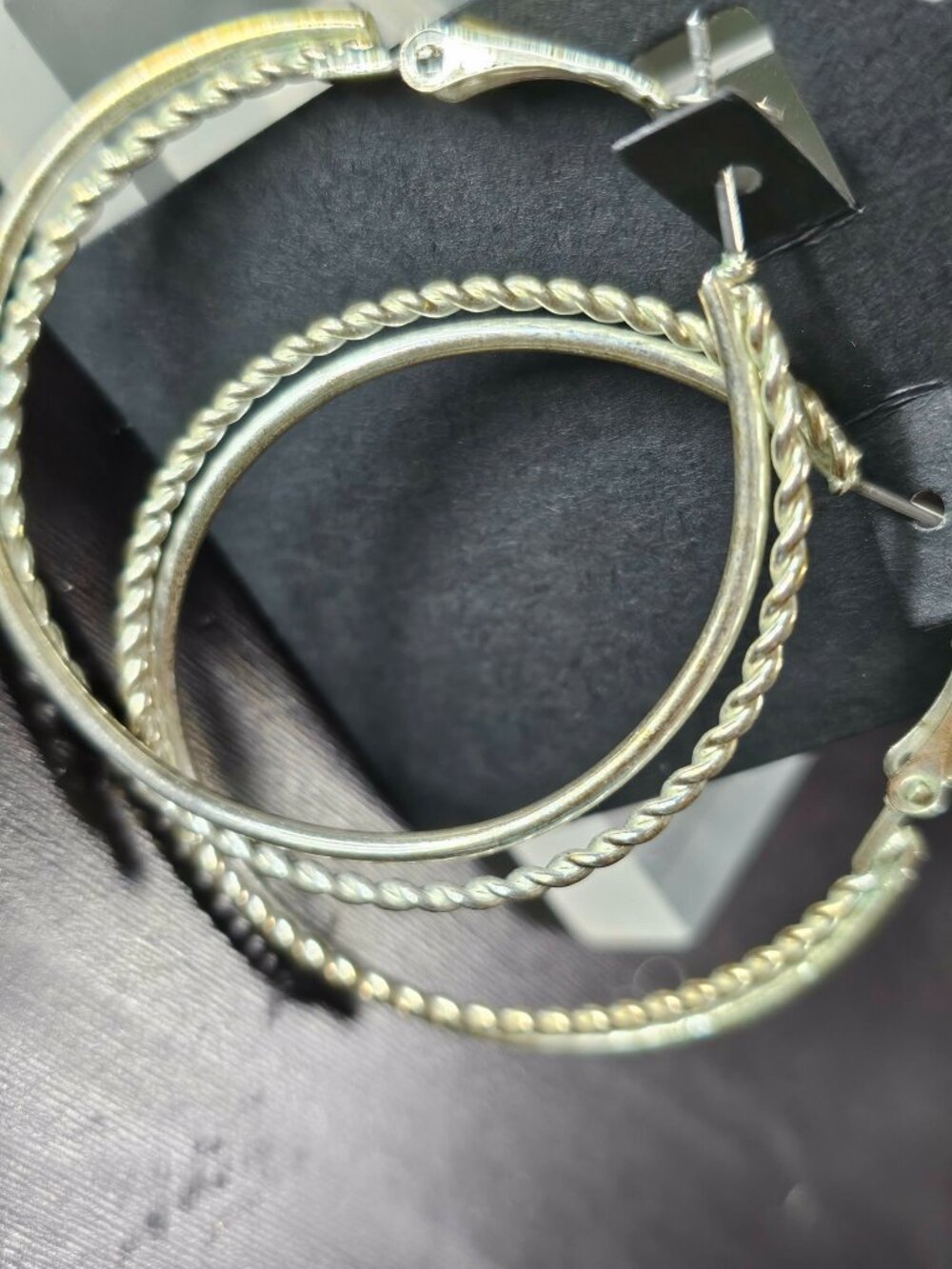 MI Amore Gold Tone Hoop Earrings